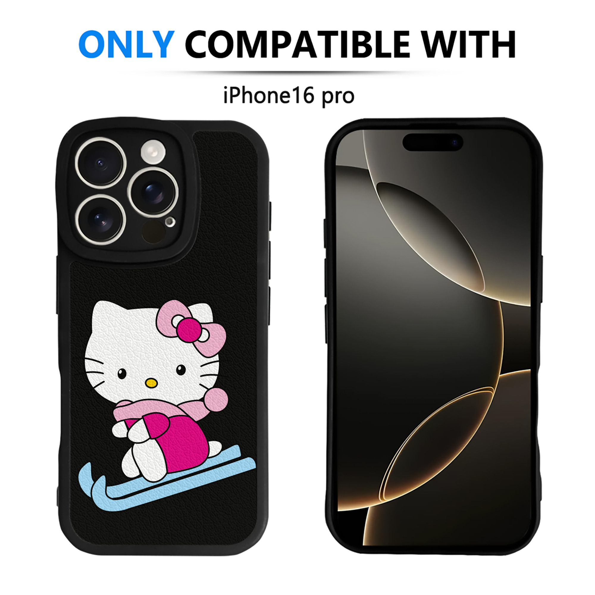 （画像用） Hello Kitty ハローキティ 【iPhone 16シリーズ対応】シリコンスマホケース（レザー調） 材質：シリコン
